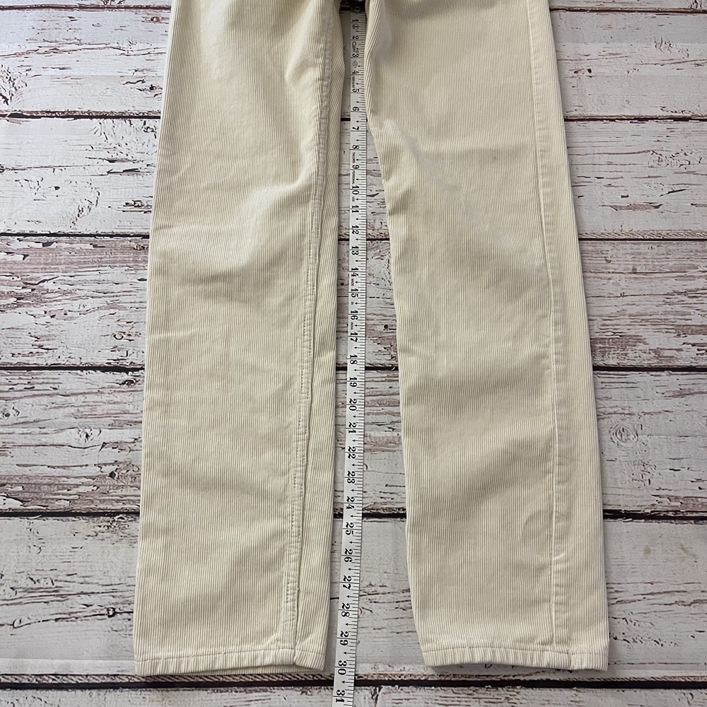 J Galt Brandy Melville Womens Small Cream Button Fly‎ Corduroy Pants & Crop Top - Picture 7 of 11